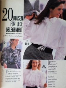 Burda 8/1988 v němčině se střihovou přílohou