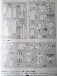 Burda 11/1999 - přehled střihů