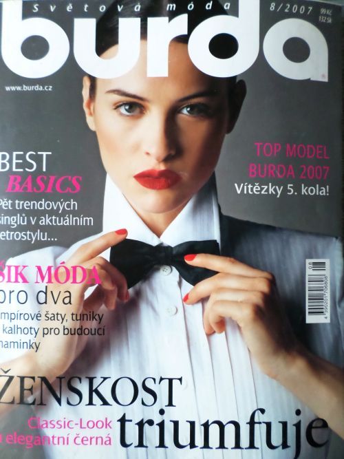 Burda 8/2007 -CZ- časopis se střihovou přílohou