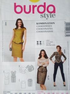 Střih BURDA - Dámský kostým sukně, společenská halenka vel. 34-44