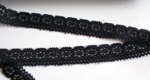 Krajka elastická černá šíře 15 mm