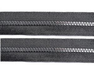 Zip v metráži - šedý - detail