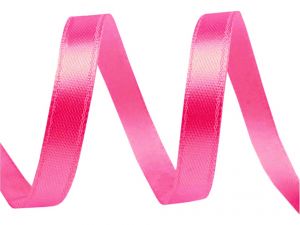 Stuha atlasová jednolícní šíře 6 mm - barva růžová NEON