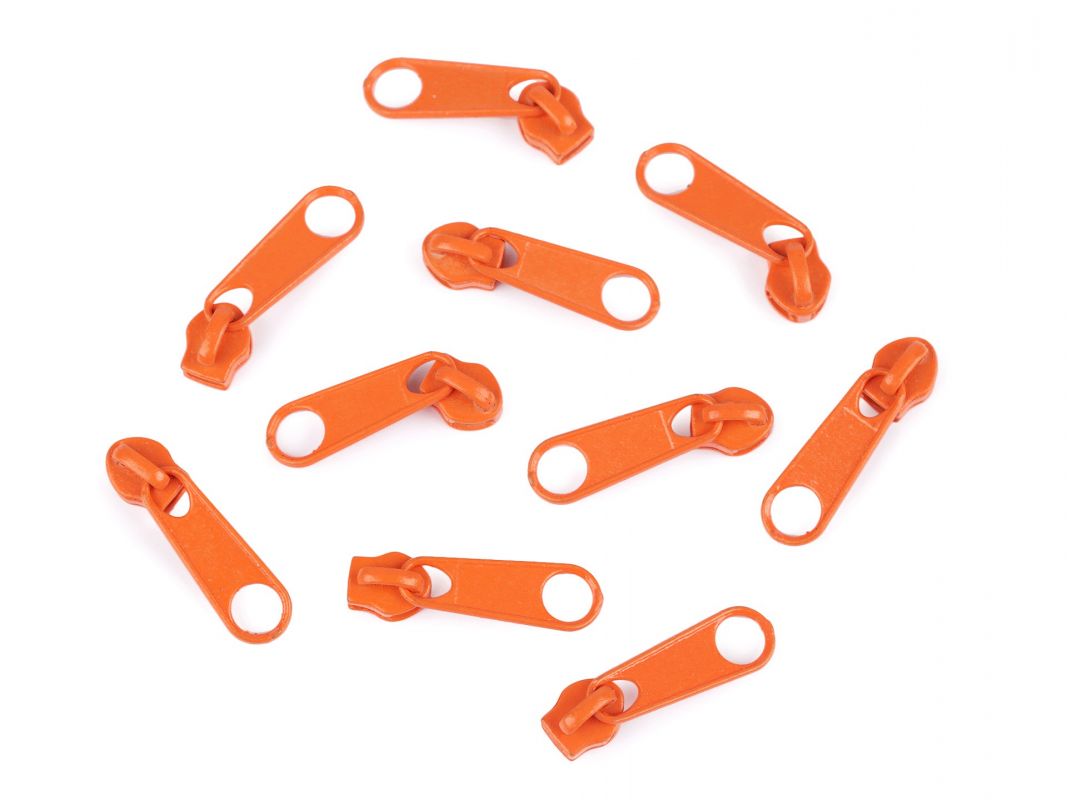 Jezdec ke spirálovým zipům 3 mm, barva: lososová světlá