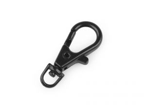 Kovová karabinka průvlek 4 mm - černá