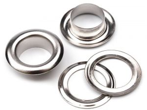 Průchodky s podložkou vnitřní Ø10 mm / vnější Ø16 mm - nikl
