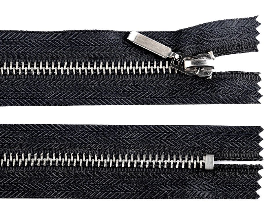 Zip mosazný kovový 16 cm (jeans)