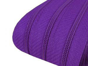 Zip spirálový 3 mm v metráži, barva: fialová purpura