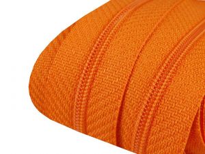 Zip spirálový 3 mm v metráži, barva oranžová