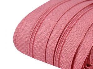 Zip spirálový 3 mm - metráž, barva: růžová střední