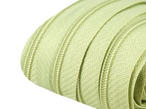 Zip spirálový 3 mm - metráž, barva: zelená lipová