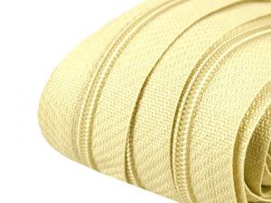 Zip spirálový 3 mm - metráž, barva: žlutá nejsvětlejší