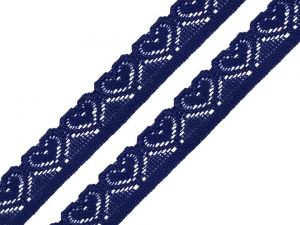 Krajka elastická 17 mm - modrá