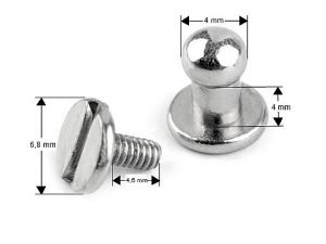 Sedlářský nýt šroubovací Ø4 mm - rozměry