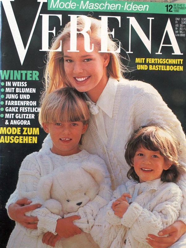 Verena 12/1990 - časopis o pletení s návody v němčině