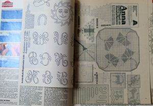 ANNA 6/1985 - časopis ručních prací - v němčině - přílohy