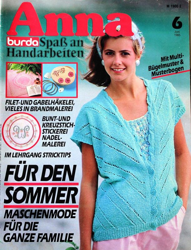 ANNA 6/1985 - časopis ručních prací - v němčině