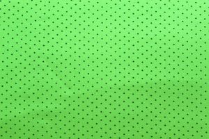 Bavlněný satén zelený s puntíčky