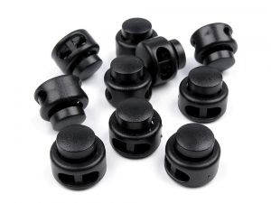 Brzdičky se dvěma dírkami 13x15 mm - černé