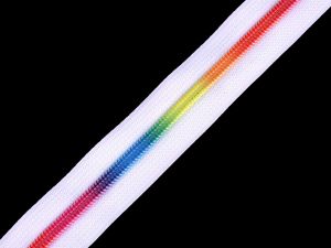 Duhový zip spirálový šíře 6 mm metráž - bílý