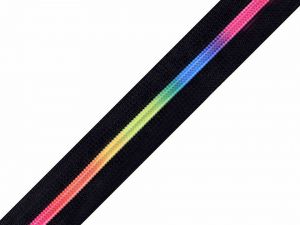 Duhový zip spirálový šíře 6 mm metráž - černý