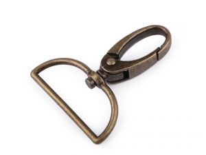 Karabina kovová průvlek 37 mm - staromosaz