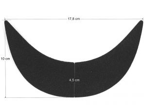Kšilt šíře 45 mm - černý  - rozměry