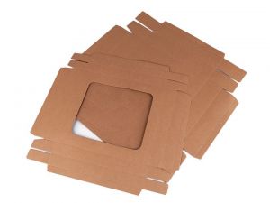 Krabice papírová s plastovým průhledem  - rozložená