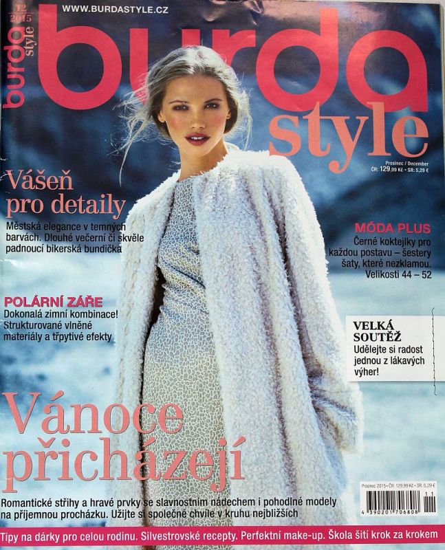 Burda 12/2015 - časopis se střihy v češtině