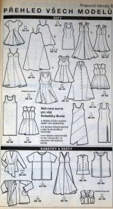 Burda 7/1995 - přehled střihů