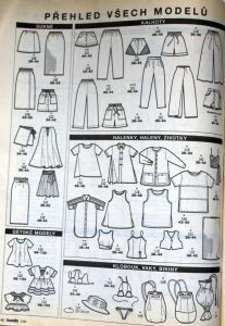 Burda 7/1995 - přehled střihů