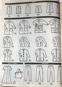 Burda pro plnoštíhlé 1/1995 - přehled střihů