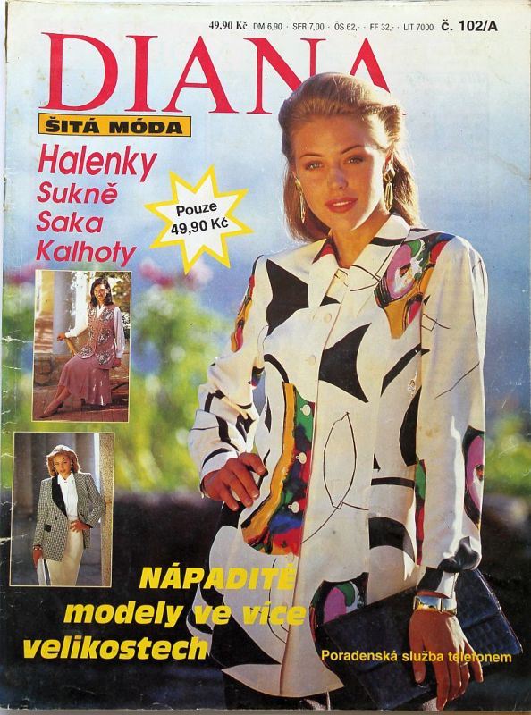 Diana - šitá móda č. 102/A -CZ- časopis se střihy