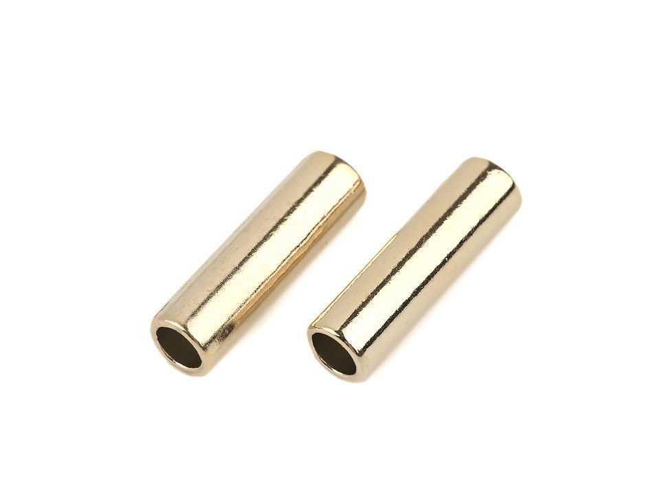 Koncovka kovová na šňůru Ø5 mm / ozdoba - 5 barev - Koncovka kovová na šňůru Ø5 mm - zlatá klasik