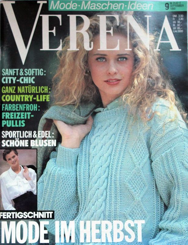 Verena 9/1990 - časopis o pletení v němčině