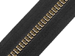 Zip kostěný No5 designový - černo-zlatý