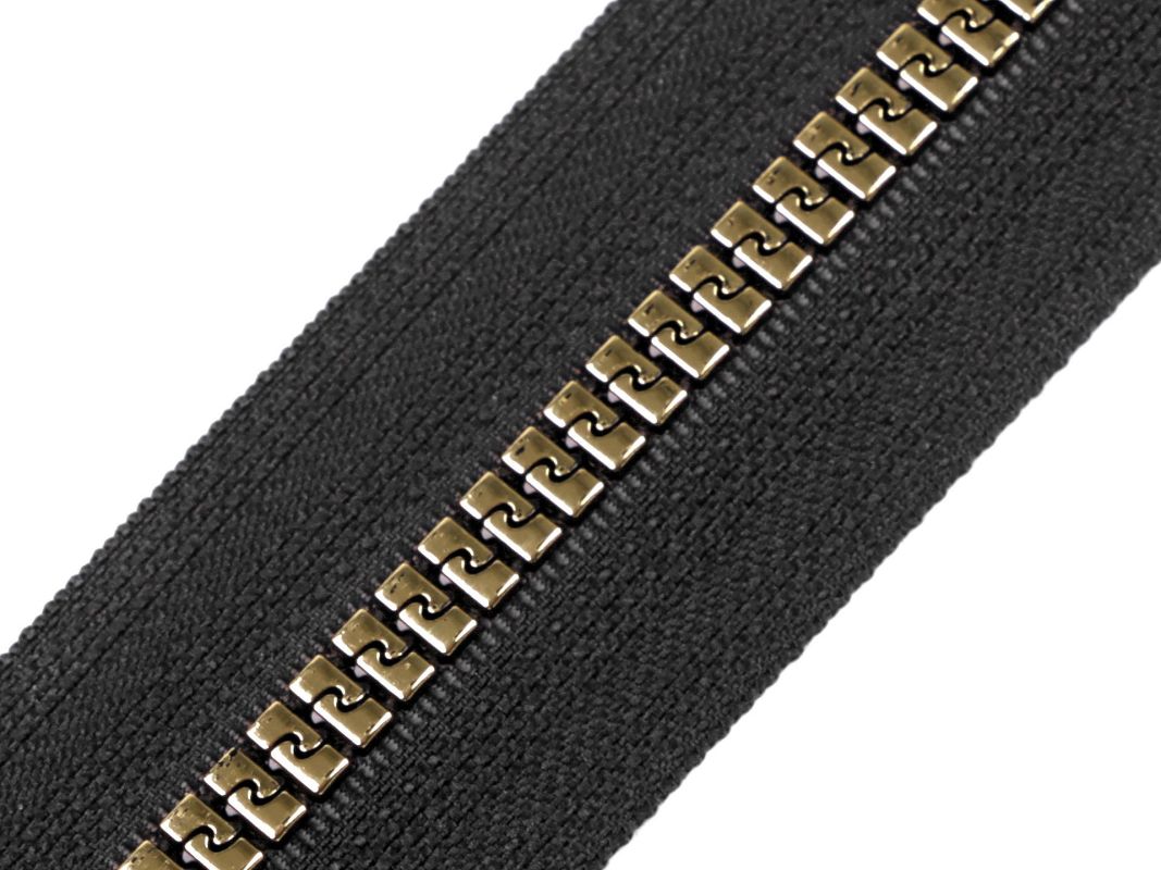 Zip kostěný No5 designový - černo-zlatý