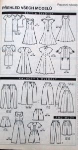 Burda 3/1994 - přehled střihových modelů