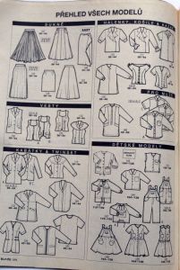 Burda 3/1994 - přehled střihových modelů