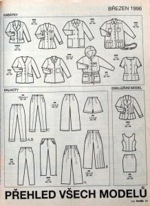 Burda 3/1996 - přehled modelů