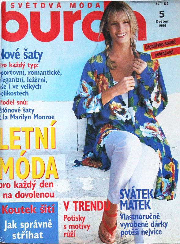Burda 5/1996 v češtině s přílohami