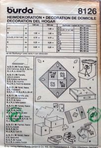 Domácí dekorace - sestava střihů 8126 STŘIH Burda