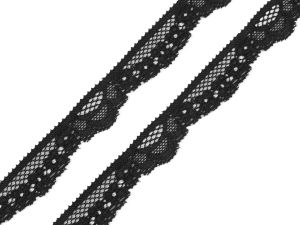 Černá - krajka elast. 15 mm