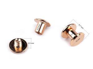 Nýt šroubovací sedlářský Ø10 mm - zlatý