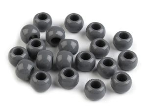 Plastové korálky s velkým průvlekem / plavkové 6x8 mm - Žlutá - korálek 6x8 mm