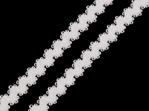 Bílá - pruženka ozdobná 10 mm