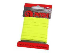Pruženka prádlová na kartě barevná 7 mm - žlutá neon