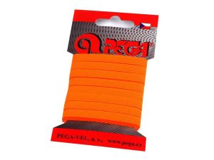 Pruženka prádlová na kartě barevná 7 mm - oranžová