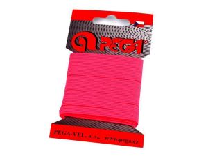 Pruženka prádlová na kartě barevná 7 mm - růžová
