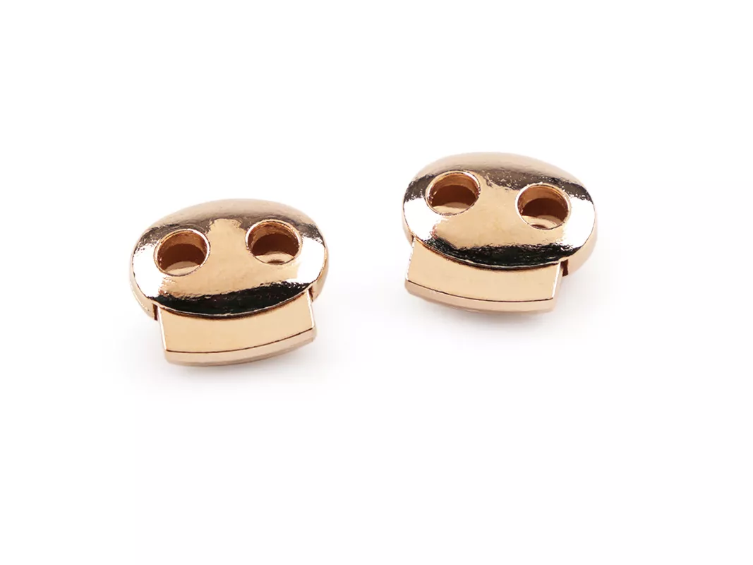 Brzdička kovová 15x18 mm - růžové zlato